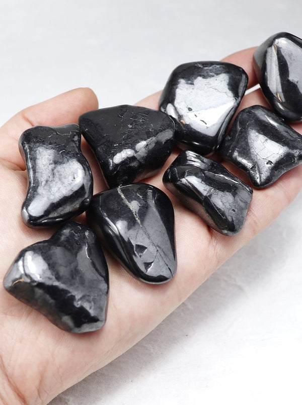Shungite Tumbled Pocket Stone - Stone of Purification and Protection
