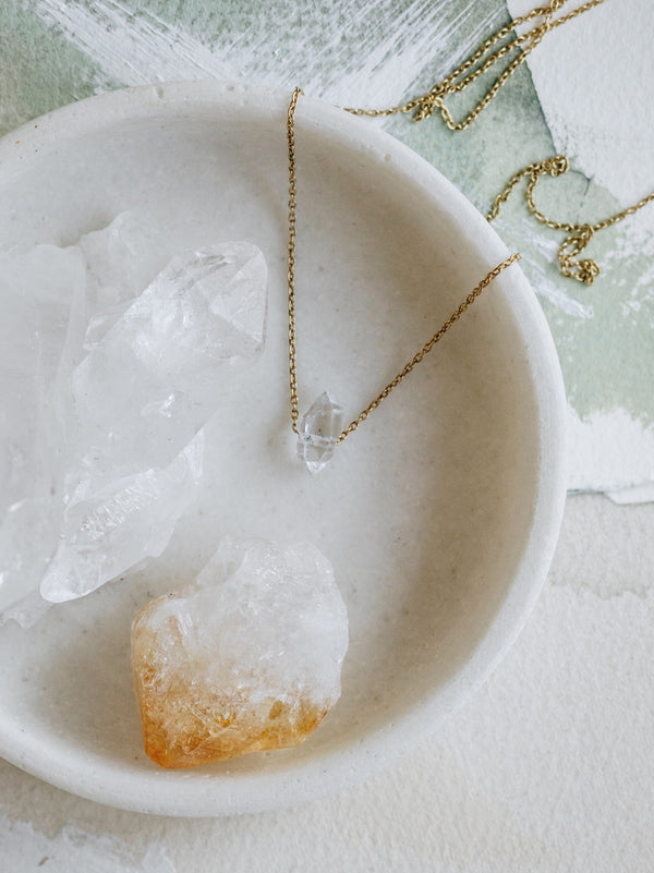 Piece of earth - Herkimer Diamant Halskjede