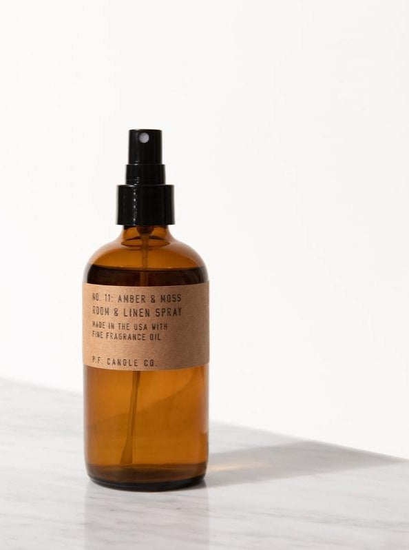 P F Candle Co. Room + Linen Spray No. 11 Amber & Moss