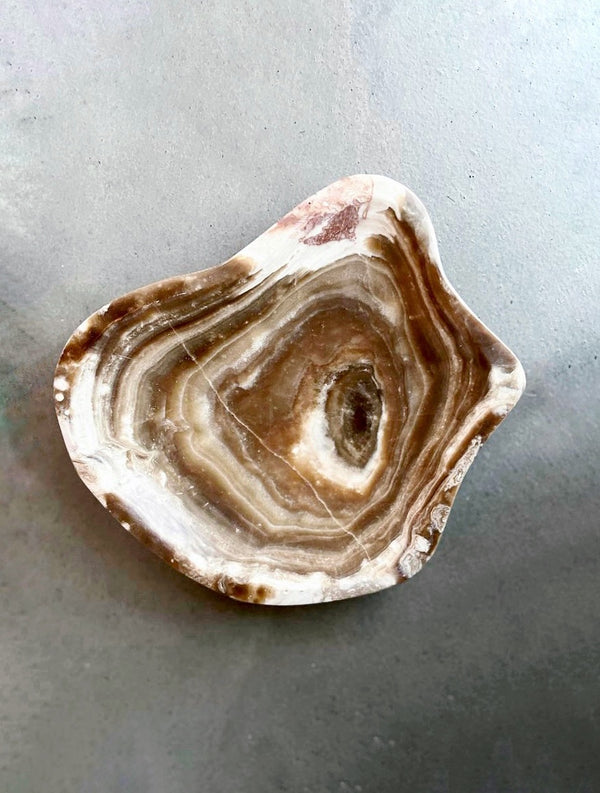 Brun Onyx Skål Freeform Stor