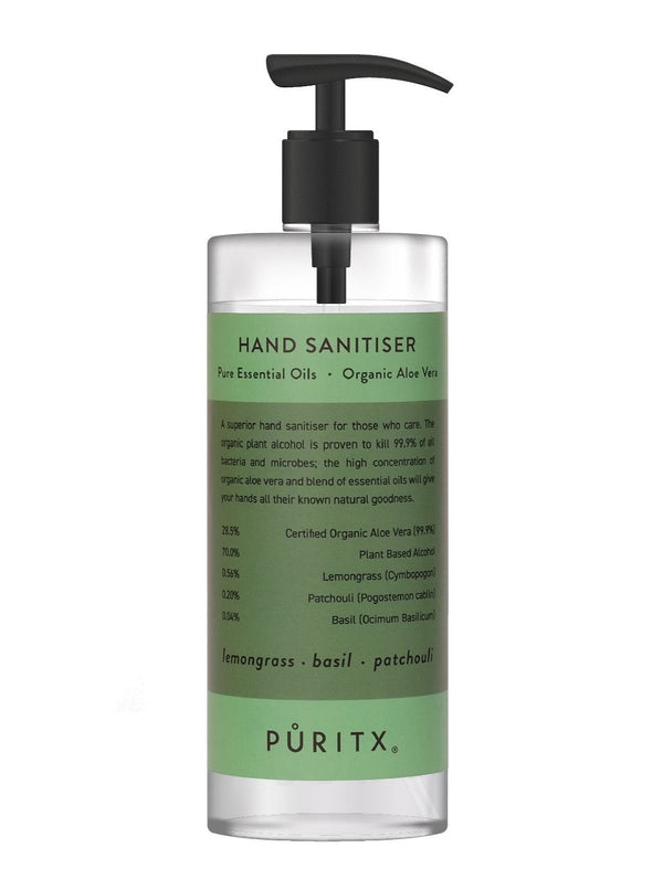 PURITX® Håndsprit med Pumpe 250ml - Lemongrass / Basil / Patchouli